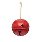 The Holiday Aisle® 6 Piece Metal Jingle Bell Holiday Shaped Ornament Set Fabric in Red | 1.25 H x 1.5 W x 1.5 D in | Wayfair