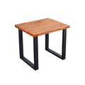 Loon Peak® Corienne Solid Wood w/ Landscape Steel Legs End Table 19.25" H x 18" W x 22" D Wood in Black | 19.25 H x 18 W x 22 D in | Wayfair