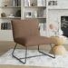 Slipper Chair - George Oliver Klara 28.35" W Velvet Slipper Chair Velvet in Brown | 30.3 H x 28.35 W x 30.7 D in | Wayfair