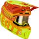 Leatt 7.5 Tricolor Motocross Helm mit Brille, gelb-orange, Größe S