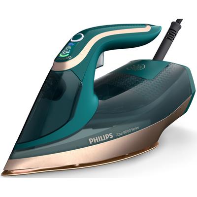 PHILIPS Dampfbügeleisen "DST8030/70", grün (opalgrün), B:31,7cm H:13,4cm T:15,8cm, Bügeleisen, SteamGlide Elite Kupfer Bügelsohle, 350 ml Wassertank, 240 g Dampfstoß Image