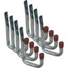 Secotec - vasalat Wandhaken U-Form zum Schrauben Gerätehalter mit roter Endkappe 120x82x41mm, Stahl