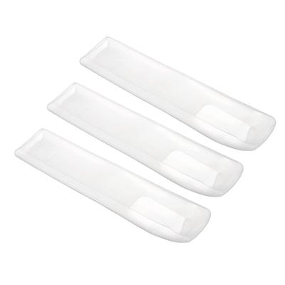 3pcs Remote Control Storage Bags, 9" Length Silicone Protector Case, Clear