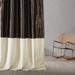 Exclusive Fabrics Banded Faux Silk Taffeta & Plush Velvet Curtain (1 Panel)