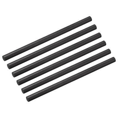 6pcs Carbon Fiber Rod, 8mm x 150mm for RC Plane DIY Quadcopter Arm - Black