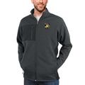 Men's Antigua Heather Charcoal Army Black Knights Course Full-Zip Jacket