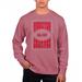 Men's Uscape Apparel Red Houston Cougars Pigment Dyed Fleece Crewneck Sweatshirt