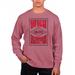 Men's Uscape Apparel Red Western Kentucky Hilltoppers Pigment Dyed Fleece Crewneck Sweatshirt