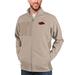 Men's Antigua Oatmeal Arkansas Razorbacks Course Full-Zip Jacket