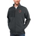 Men's Antigua Heather Charcoal Boston College Eagles Course Full-Zip Jacket