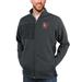 Men's Antigua Heather Charcoal Bowling Green St. Falcons Course Full-Zip Jacket
