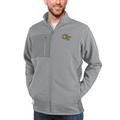 Men's Antigua Heather Gray Georgia Tech Yellow Jackets Course Full-Zip Jacket