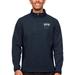 Men's Antigua Heather Navy Howard Bison Course Quarter-Zip Pullover Top