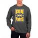 Men's Uscape Apparel Black ECU Pirates Pigment Dyed Fleece Crewneck Sweatshirt