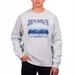 Men's Uscape Apparel Heather Gray Johns Hopkins Blue Jays Premium Heavyweight Crewneck Sweatshirt