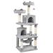 Light Gray 4-Level Large Cat Tree Condo with 2 Perches, 62.2" H, 34 LBS
