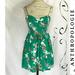 Anthropologie Dresses | Anthropologie Band Of Gypsies Green Mini Dress Floral With Pockets | Color: Green/Red | Size: S