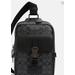 Coach Bags | Coach Signature Leather Canvas Track Pk Crossbody Messenger Bag 100% Auth | Color: Black/Gray | Size: Os