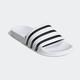 Badesandale ADIDAS ORIGINALS "ADILETTE" Gr. 47, weiß (white, core black, white) Schuhe Badelatschen Pantolette Schlappen Wasserschuhe Badeschuhe