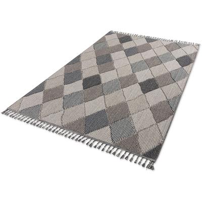 Teppich ASTRA "Trevi 6831 223", blau (blau, grau), B:80cm H:7mm L:150cm, Kunstfaser, Teppiche, In- und Outddor geeignet, Balkon, Aussenbereich Image