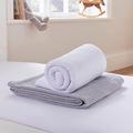 Grey Cot Bed Starter Set Fitted Sheet/Cellular Blanket/Fleece Blanket