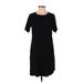 Joe Fresh Casual Dress - Shift: Black Solid Dresses - Women's Size 0