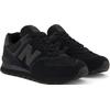 Sneaker NEW BALANCE "ML574 Core", Gr. 47,5, grau (schwarz, dunkelgrau), Leder, Textil, sportlich, Schuhe