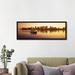 East Urban Home 'Ferry Moving in the Sea, Boston Harbor, Boston, Massachusetts' Photographic Print on Canvas Canvas | 16 H x 48 W x 1.5 D in | Wayfair