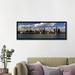 East Urban Home 'Buildings at the Waterfront Detroit River, Detroit, Michigan' - Wrapped Canvas Print in Black/Blue/Gray | Wayfair