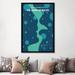 East Urban Home Chungkong Minimal Movie Poster 'The Shape of Water' Graphic Art Print on Canvas Canvas/Metal in Blue/White | Wayfair