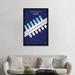 East Urban Home Minimal Movie 'Blade' Graphic Art Print on Canvas in Black/Blue/White | 48" H x 32" W x 1.5" D | Wayfair