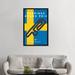 East Urban Home Minimal Movie 'F1 Anderstorp Race Track' Graphic Art Print on Canvas Canvas/Metal in Black/Blue/Yellow | Wayfair