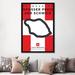 East Urban Home Minimal Movie 'F1 Bremgarten Race Track' Graphic Art Print on Canvas in Black/White | 26 H x 18 W x 1.5 D in | Wayfair