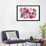 East Urban Home 'Floral Field IV' Print on Canvas Paper/Metal in Gray/Orange/Pink | 24 H x 24 W in | Wayfair 4EF40DB5B05B4833B8172279DB2641DD