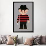 East Urban Home 'Toy Freddy Krueger' Graphic Art on Wrapped Canvas Metal in Black/Gray/Green | 60 H x 40 W x 1.5 D in | Wayfair