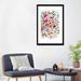 East Urban Home 'Floral Field II' Print on Canvas Paper/Metal in Green/Indigo/Pink | 32" H x 24" W x 1" D | Wayfair