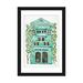 The Twillery Co.® Strickler Mint House 60.0 H x 40.0 W x 1.5 D in greenPaper in Black Framed Fine Art Paper/White | 24" H x 16" W x 1" D | Wayfair