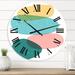 East Urban Home Minimal Elementary Organic & Geometric Compostions VIII - Modern wall clock Metal in Blue | 16 H x 16 W x 1 D in | Wayfair