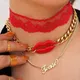 MAA-OE mode collier rouge dentelle bande pour femmes fleur tour de cou collier 2019 ethnique