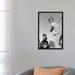 East Urban Home '1950s Teen Boy at Bat w/ Catcher Crouching Behind Him' Photographic Print on Wrapped Canvas in Black/Gray/White | Wayfair