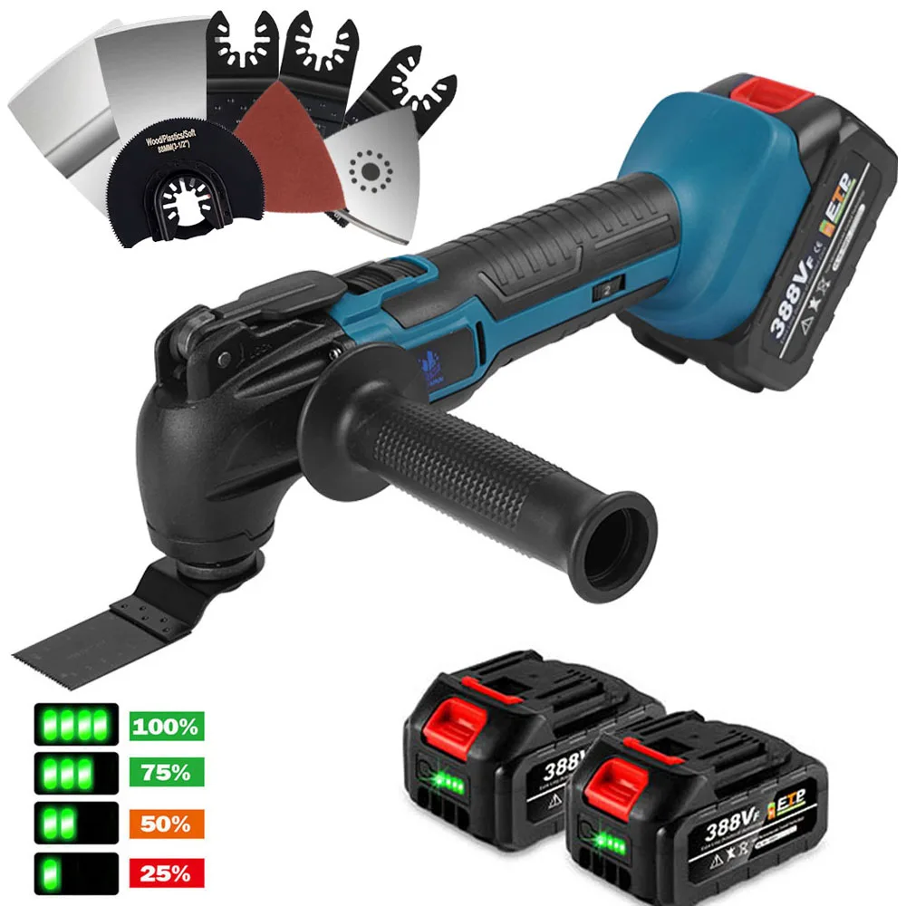 Makita – outil multi-outils oscillant sans fil, niveau 6, Vibration, outil pour le travail du bois, tondeuse de décoration électrique pour broche de batterie, 20000PM