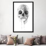 East Urban Home 'Crystal Skull' Graphic Art on Wrapped Canvas Metal in Blue/Gray/Green | 60 H x 40 W x 1.5 D in | Wayfair