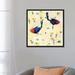 East Urban Home 'One Fish, Two Fish' Painting Print on Wrapped Canvas, Cotton in Black/White | 18 H x 18 W x 1.5 D in | Wayfair