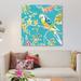 East Urban Home 'Tropical Oasis IV' By Daphne Brissonnet Graphic Art Print on Wrapped Canvas in Blue/Green/White | 26 H x 26 W x 1.5 D in | Wayfair