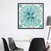 East Urban Home Garden Getaway Tile IV Teal by Laura Marshall - Wrapped Canvas Graphic Art Print Canvas in Blue | 26 H x 26 W x 1.5 D in | Wayfair