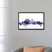 East Urban Home Minneapolis, Minnesota Skyline by Michael Tompsett - Wrapped Canvas Gallery Wall Print Canvas, in Black/Indigo/Pink | Wayfair