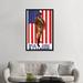 East Urban Home 'WWI Poster of a US Marine Holding His Sidearm' Vintage Advertisement on Canvas Metal in Black/Orange/Red | Wayfair