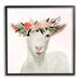 Stupell Industries Springtime Flower Crown Baby Goat Wood in Brown | 24 H x 24 W x 1.5 D in | Wayfair aap-227_fr_24x24