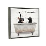 Stupell Industries Scrub A Dub Dub Quote Family Pet Dog Bath Canvas Wall Art By Lori Deiter Canvas in White | 25 H x 31 W x 1.7 D in | Wayfair