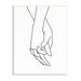 Stupell Industries Romantic Holding Hands Outline Drawing Loving Couple Wall Plaque Art By Lettered & Lined in Brown/White | Wayfair